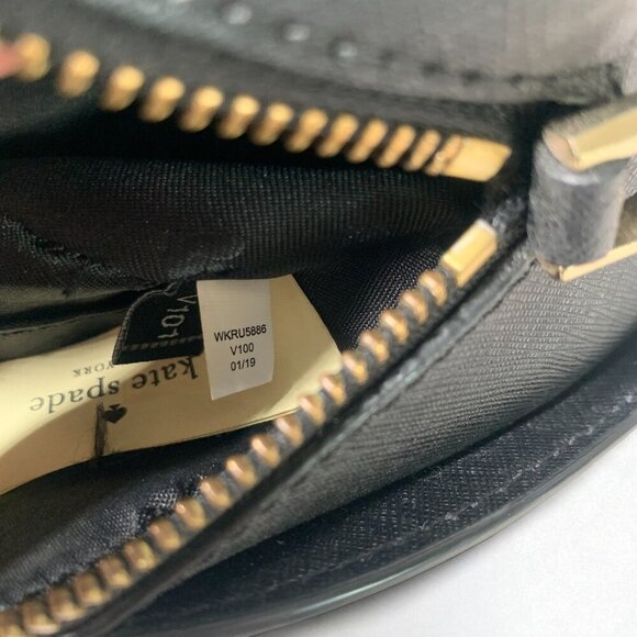 Kate Spade New York Reiley Dome Satchel Black Saffiano Leather Gold Hardware - Picture 10 of 10